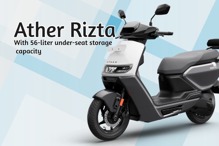 Ather Rizta under seat storage capacity