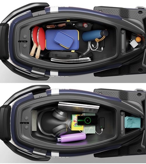 Ather Rizta under seat storage capacity