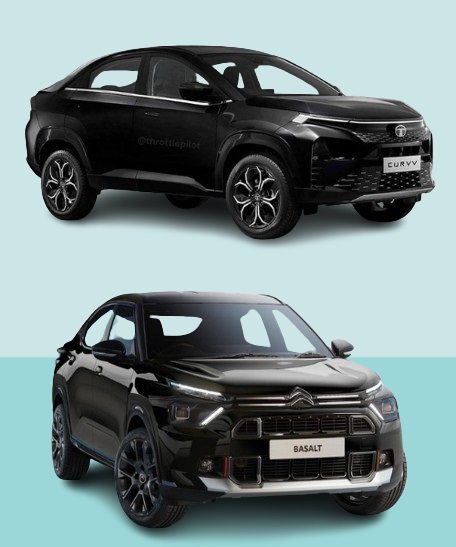 Tata Curvv vs Citroen Basalt: detail comparison. Features, specifications, price