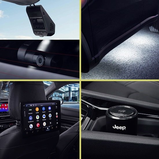 Jeep Meridian X Features: air purifier, side step lighting, dual-channel dash cam, entertainment system